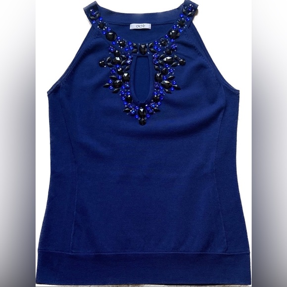 CACHE ❤️❤️ KNIT TOP WITH STONES - Picture 2 of 2